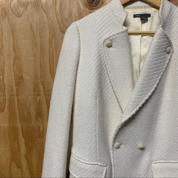 Vince Cream Woolblend Boucher Military Blazer Coat - Picture 6 of 13